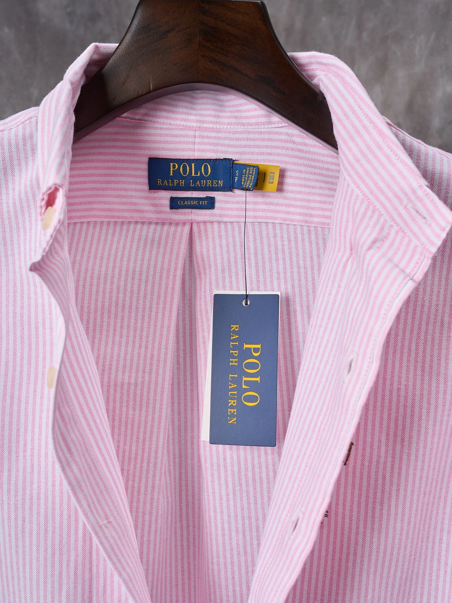 P340 Actual hanging auction】Ralph Lauren/Ralph Lauren couples must-have vertical striped pony embroidered cotton long-sleeved shirt [Ready stock] XS S M L XL